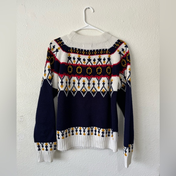 Vintage JCPenny Nordic Fair Isle Acrylic Knitted Sweater 60s 70s Women’s S - Picture 4 of 7